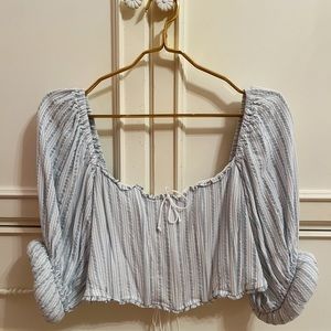 For Love & Lemons XL striped blouse